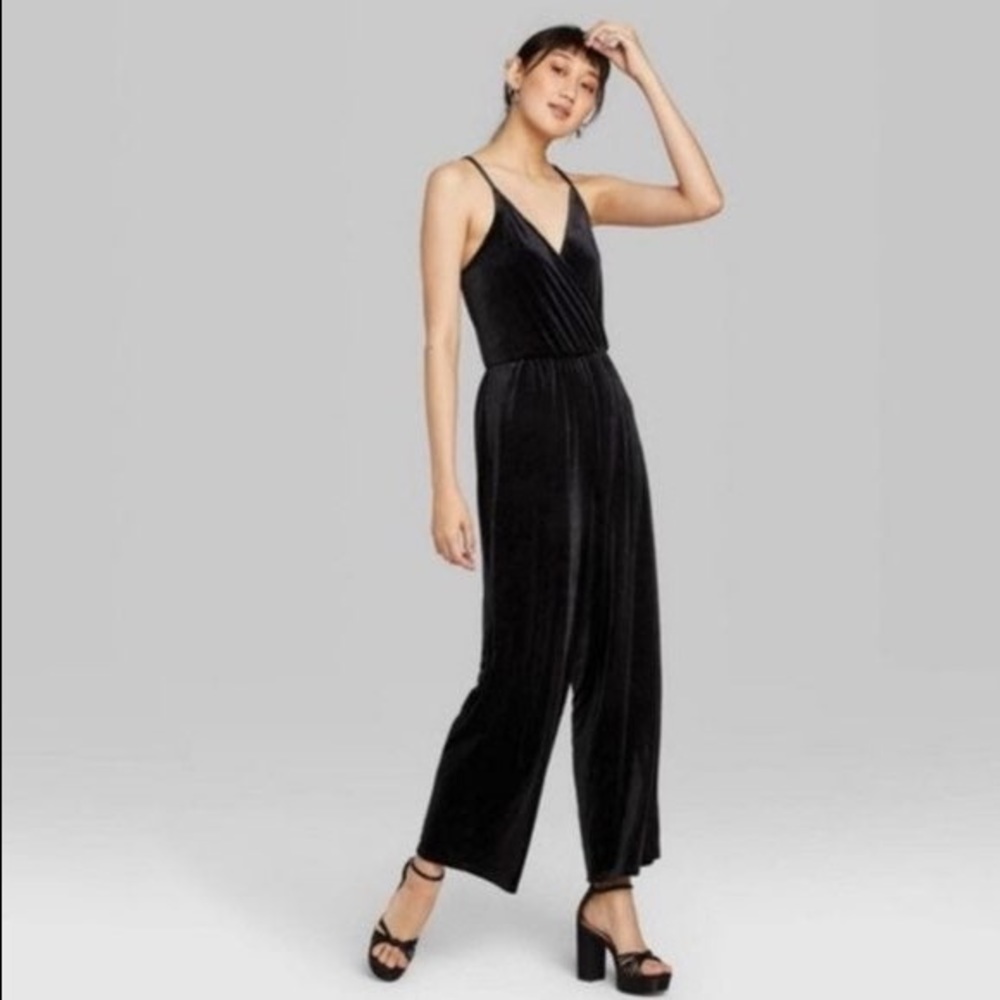 Wild Fable Black Velvet jumpsuit xl